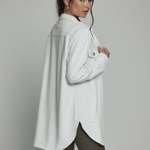 Light Gray Button-Up Generation Shacket - Picture 3 of 11